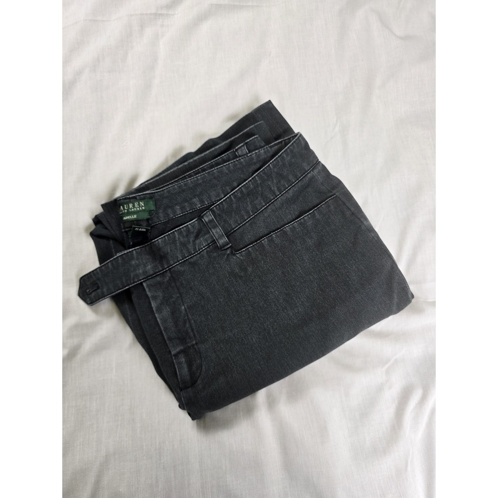 Lauren Ralph Lauren Pants Womens 12 Gray Adelle Stretch Trouser Dress Slacks